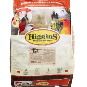 Higgins 466125 Safflower Gold Natural Food For Conure/Cockatiel, 25-Pound