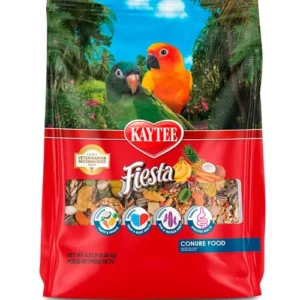 Kaytee Fiesta Conure Food, Nutritious and Fun Blend, Supports Skin, Feather, Digestion, Brain and Heart Health, 4.5 pounds