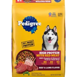 Pedigree High Protein Adult Dry Dog Food, Beef and Lamb Flavor