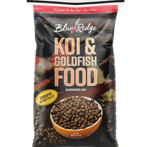 Blue Ridge Koi Fish Food 25lb - Koi Food 3/16” Large and Mini Blend Growth Formula