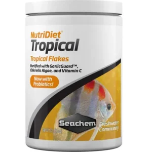 Seachem NutriDiet Tropical Flakes - Probiotic Fish Food Formula with GarlicGuard 100g